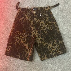 santo leopard print shorts